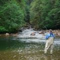 Beautiful stream while heli-fishing